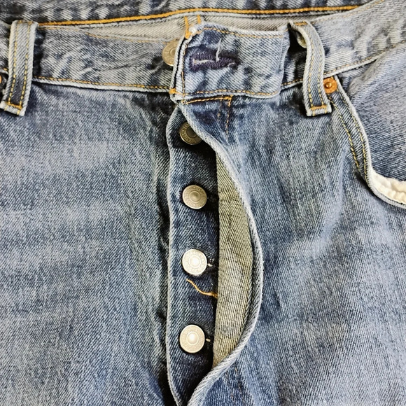 Levi's 501 XX Jeans Mens 38x32 Button Fly Straight Leg Medium Wash Classic - Picture 10 of 16